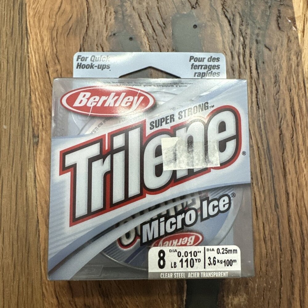 Berkley Trilene® Micro Ice®, Clear Steel, 8-Pound Break Strength, 110yd
